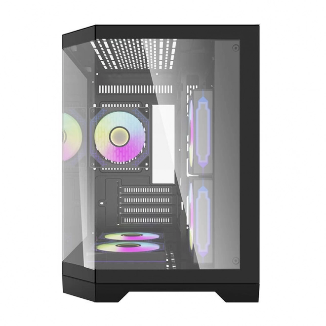 Carcasă PC cu 5 ventilatoare aRGB Darkflash FT350 (negru)