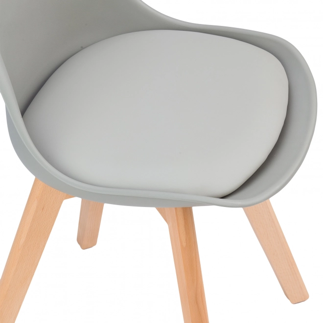Scaune, set de scaune pentru living și sufragerie cu pernă, gri deschis ModernHome