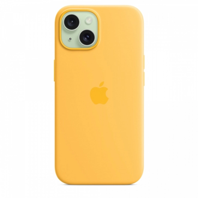Husa silicon cu MagSafe pentru iPhone 15 - Sunshine