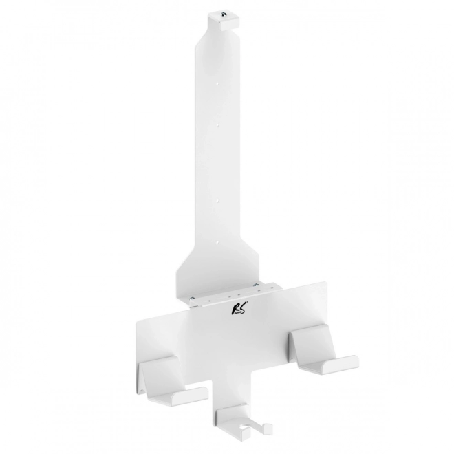 Suport alb de perete pentru PlayStation 5 cu suporturi pentru controlere