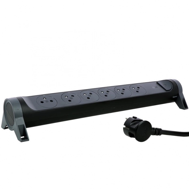 Prelungitor electric cu 6 prize, 1,5m, negru