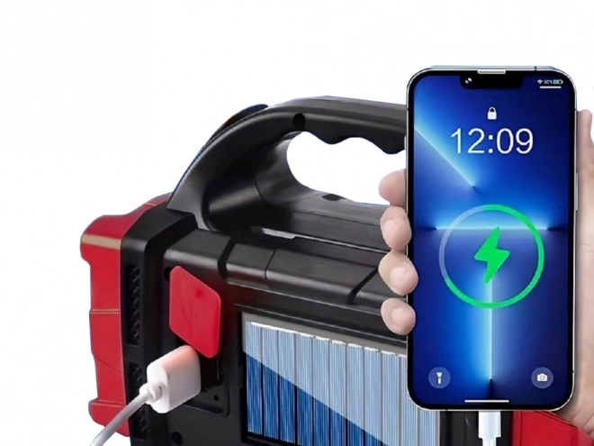 Lampa solară portabilă LED cu powerbank