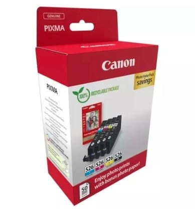 Set cartușe de cerneală Canon negru/cyan/magenta/galben Photo Value