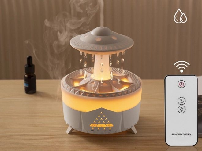 Difuzor de aromă UFO cu umidificator și lampă LED