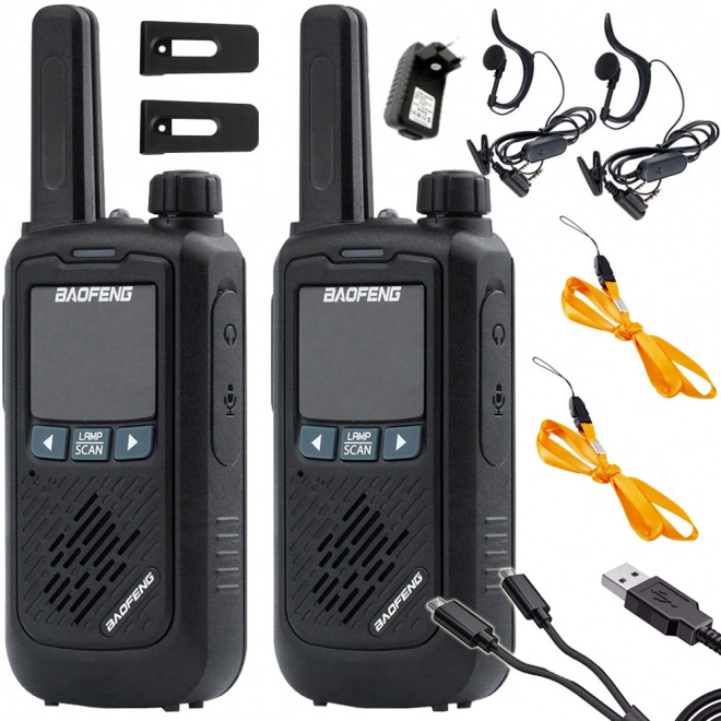 Set walkie-talkie Baofeng BF-T17 cu lanternă