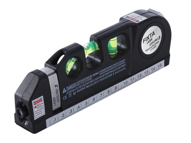 Nivelă laser cu măsură de 2,5m și încărcare USB