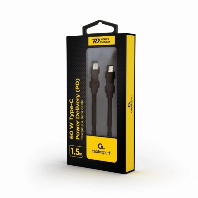 Cablu USB C la USB C Power Delivery 60W încărcare și date 1.5m