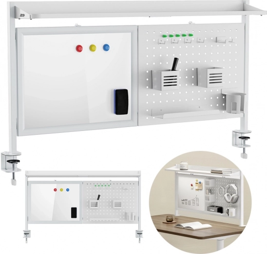 Tablă magnetică și pegboard pentru ordine maximă