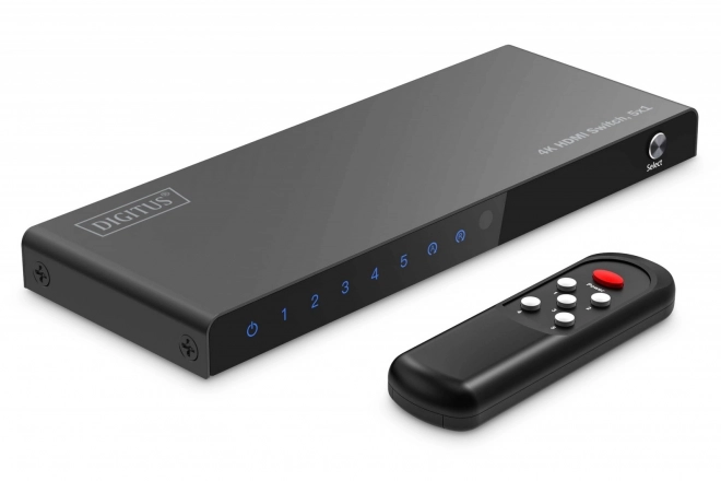 Comutator HDMI 4K 5x1 cu telecomandă