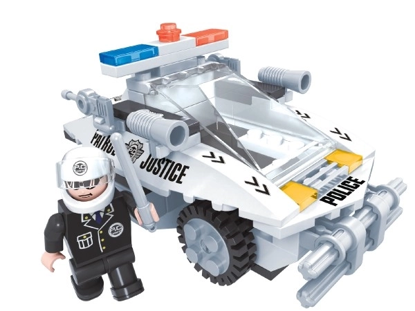 Set de construcție poliția auto blocuri