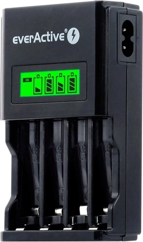 Încărcător negru everActive NC-450 pentru baterii AA/AAA