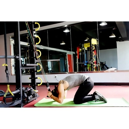 Set de benzi elastice pentru exerciții cu accesorii Trizand