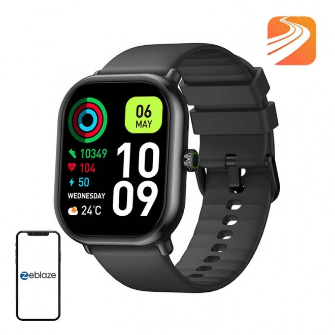 Ceas inteligent cu monitorizare sănătate Zeblaze GTS 3 Pro negru