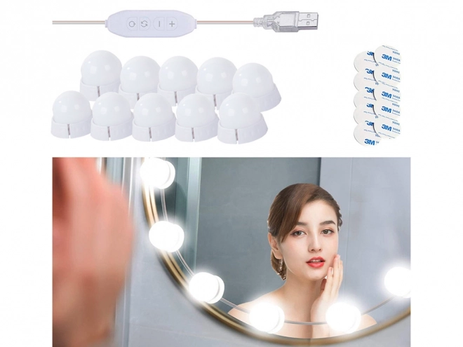 Lampă LED pentru oglindă machiaj set 10 bucăți
