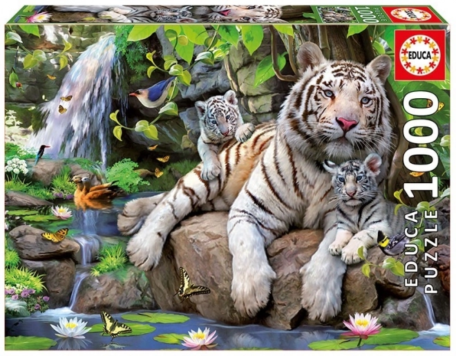 Puzzle 1000 de piese tigri bengalezi