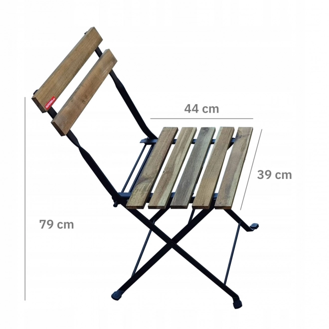 Set de mobilier de grădină din lemn de salcâm - masă și 2 scaune
