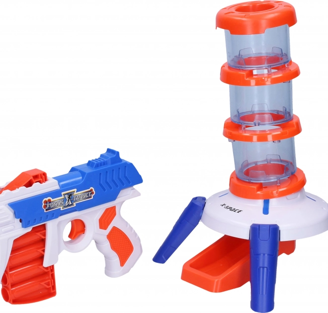 Pistol cu gloanțe din spumă cu turn și ținte