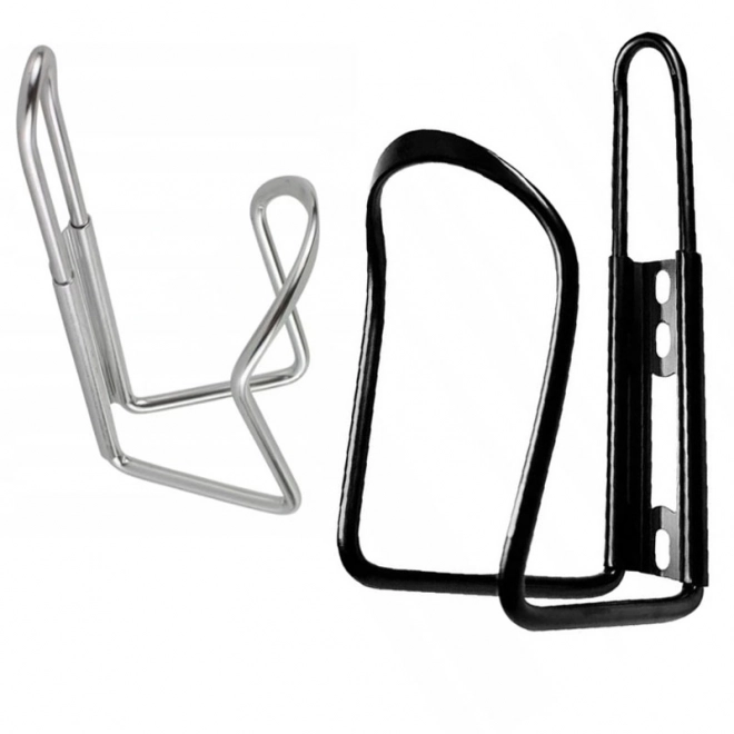 Suport din aluminiu pentru sticlă bicicletă - argintiu/negru
