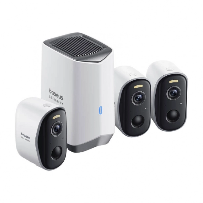 Set de 3 camere de supraveghere exterioare Baseus N1 2K