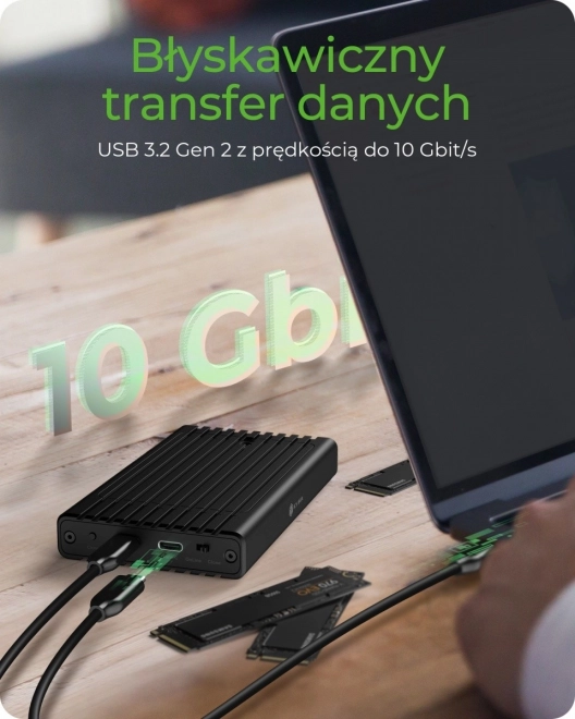 Carcasa cu clonare pentru 2 SSD NVMe