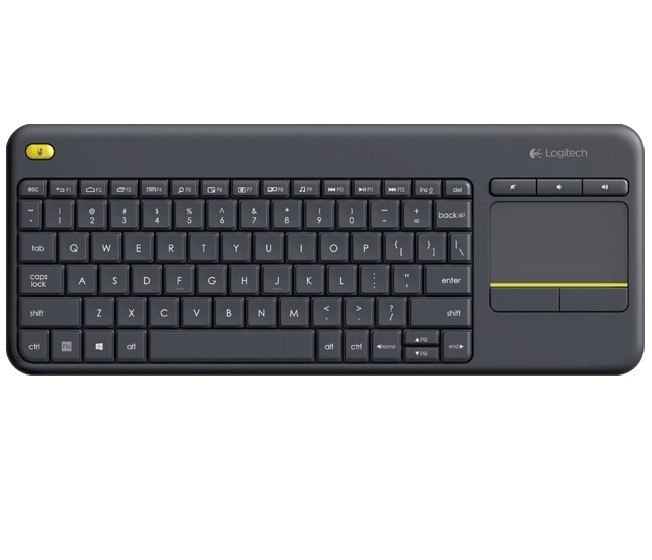 Tastatură Wireless cu Touch K400 Plus Neagră