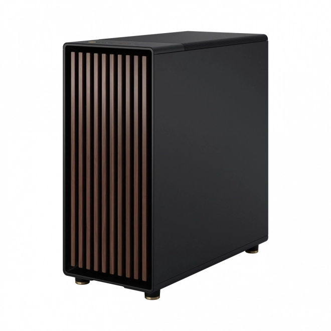 Carcasă Fractal Design North neagră cu elemente din lemn