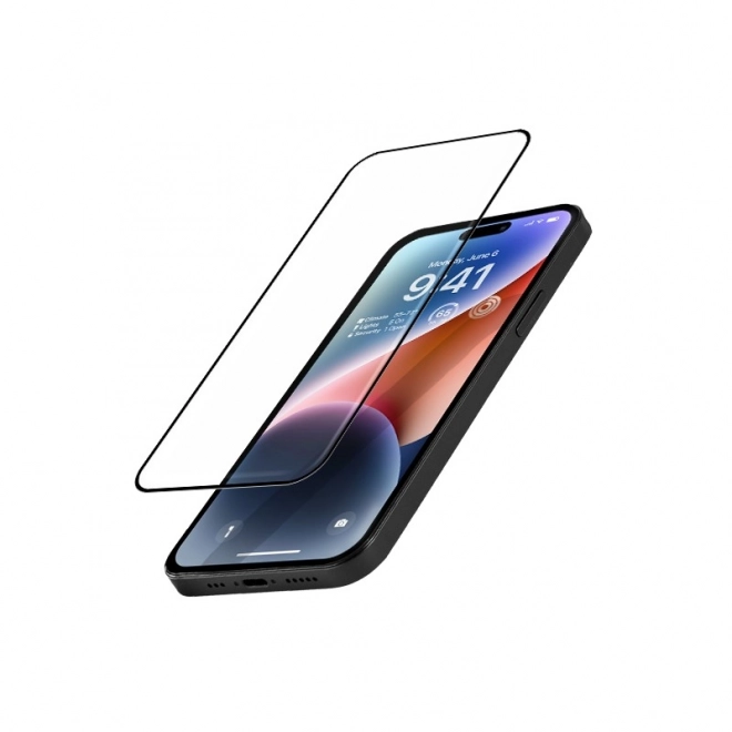 Sticlă de protecție Anti‑Bacterial 3D Armour Glass pentru iPhone 14 Pro cu cadru de instalare