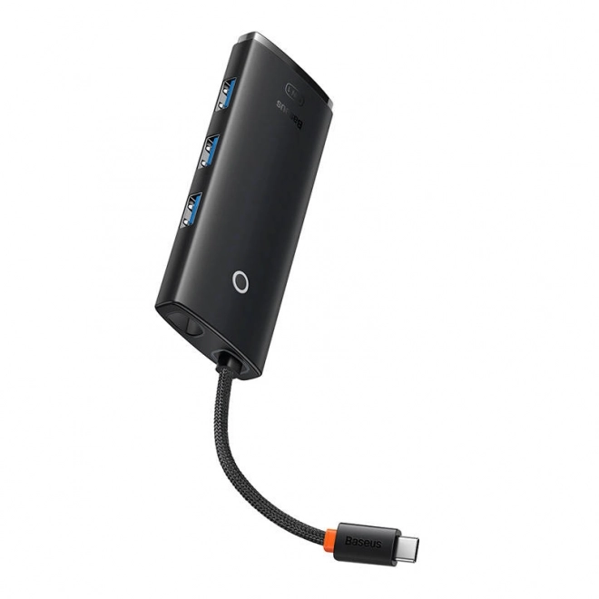 Hub Baseus Lite 5 în 1 USB-C la 3x USB 3.0 + USB-C + HDMI negru
