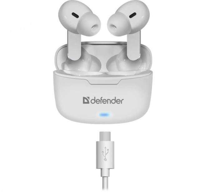 Căști wireless Defender Twins albe