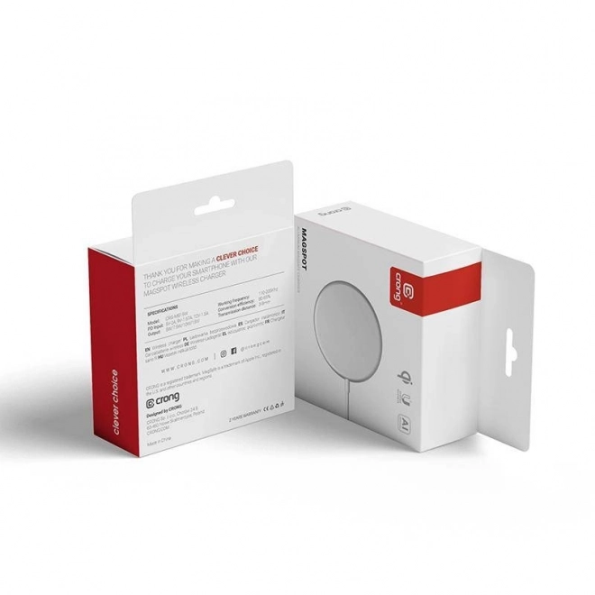 Încărcător wireless MagSpot cu MagSafe 15W argintiu