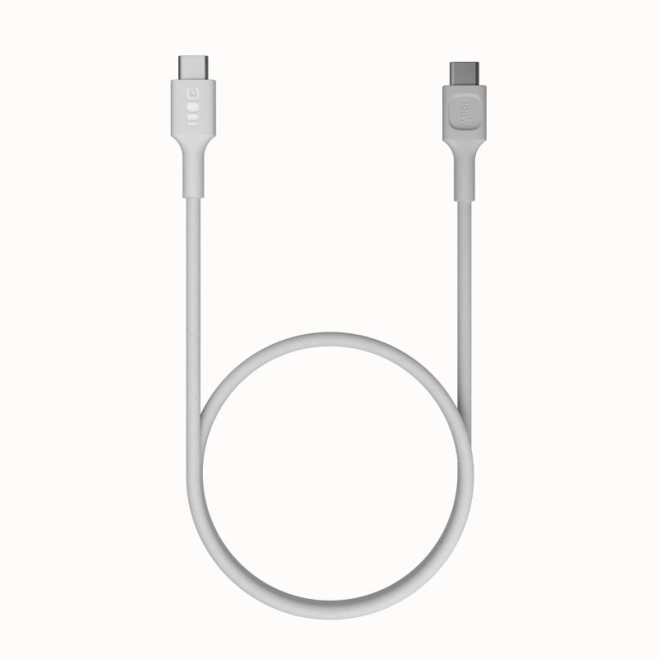 Cablu USB-C la USB-C PowerStream 100W alb împletit 1,2m