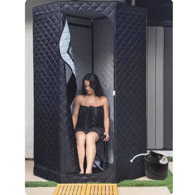 Sauna cu aburi portabilă pentru acasă - Neagră