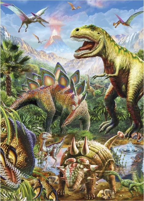 Puzzle luminos lumea dinozaurilor 100 piesă XL