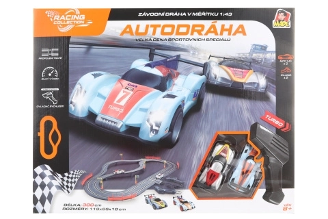 Autodrom lung de 300 cm fără sursă de alimentare