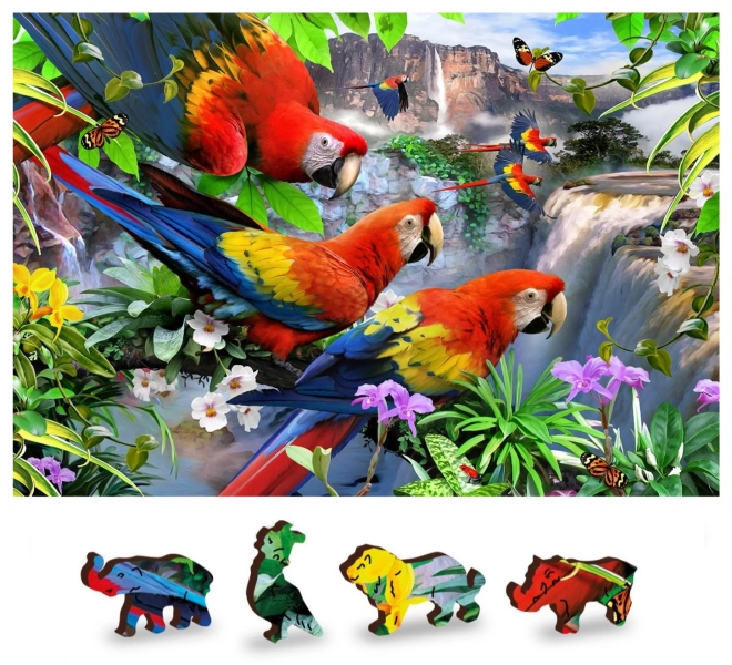Puzzle din lemn Insula Papagalilor