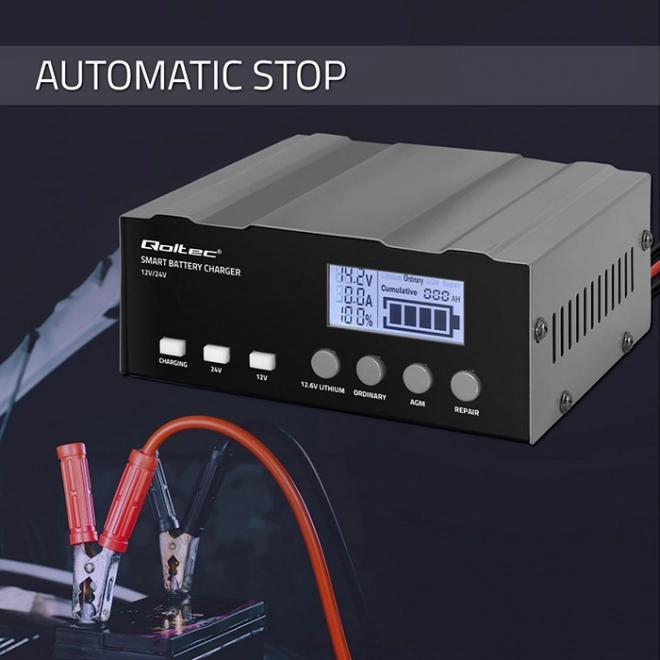 Încărcător inteligent cu microprocesor 12V/24V cu funcție de reparare pentru baterii AGM GEL LiFePO4