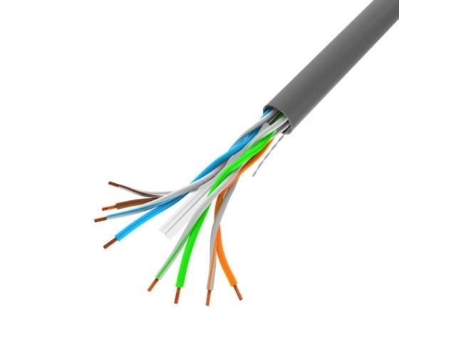 Cablu UTP Categoria 6 cu conductor din cupru de 305m gri