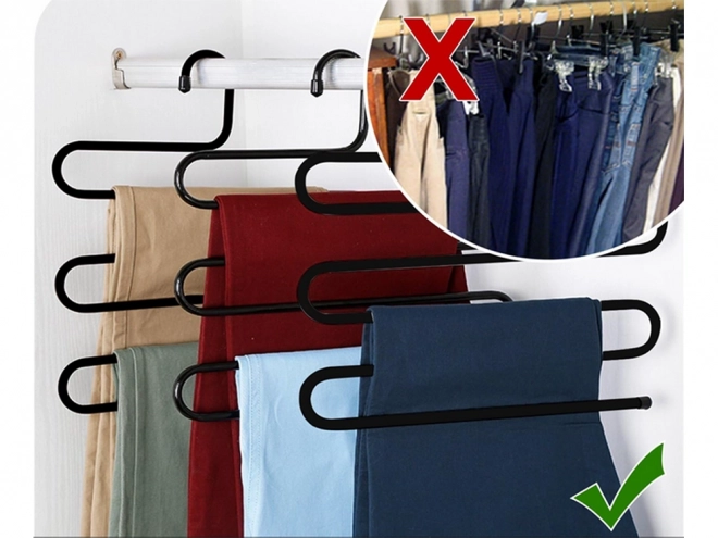 Umeraș pentru pantaloni, 5 perechi, durabil
