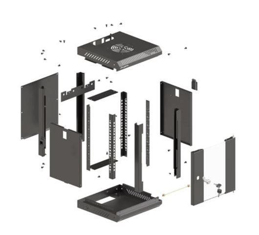 Szafă rack suspendată 10 inch 9U 300x300 neagră