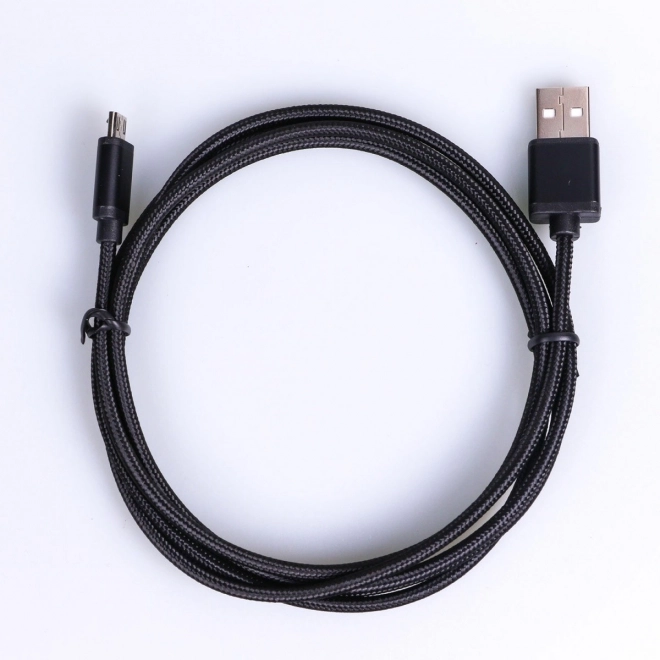 Cablu USB la Micro USB 1.5 m negru cu protecție textilă