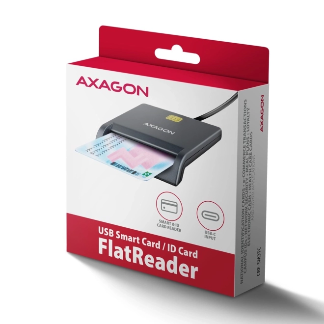 Cititor de carduri de identificare AXAGON USB-C cu cablu