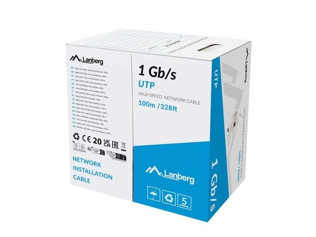 Cablu LAN UTP 1GB/S CCA 100m gri