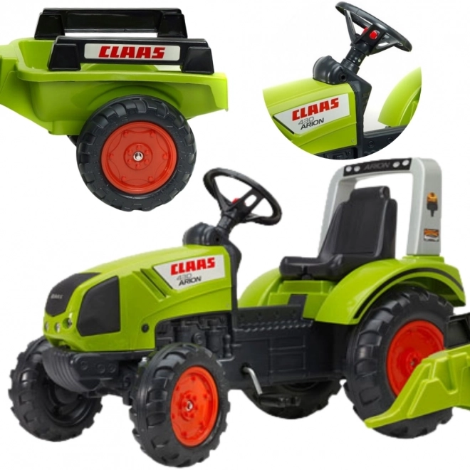 FALK Tractoare cu pedale Claas Arion 430 cu remorcă