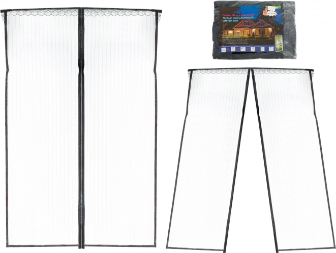Plasă magnetică anti-insecte pentru uși, neagră – 100x210