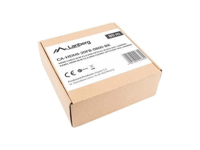 Cablu HDMI Lanberg 4K v2.0 80m negru
