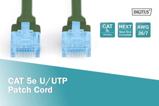 Cordon patch U/UTP Cat 5e PVC 3m verde