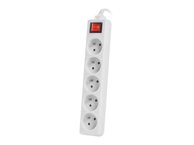 Prelungitor electric cu 5 prize și întrerupător, Lanberg