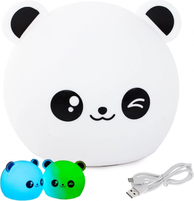 Lampă de noapte LED pentru copii Panda RGB tactilă