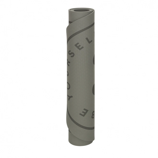 Saltea de fitness pentru exerciții de yoga și sărituri, gri, 125x61,5x0,6 cm