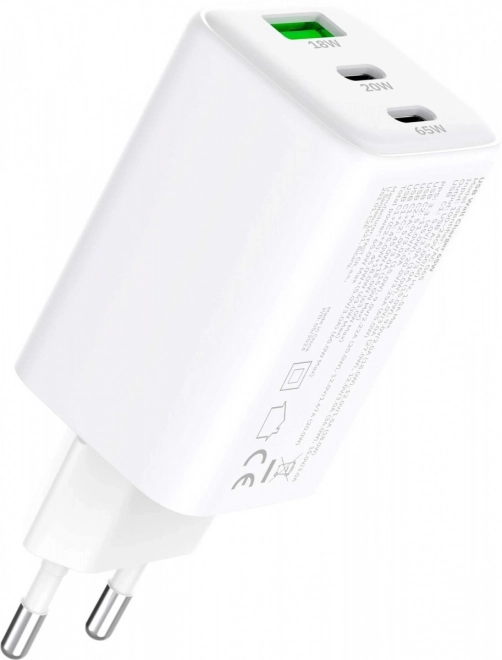 Încărcător de rețea cu 3 USB și 65W Power Delivery